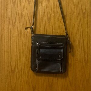 Kate & Alex 8 X 8 Black Crossbody Bag Front Snap Pocket
